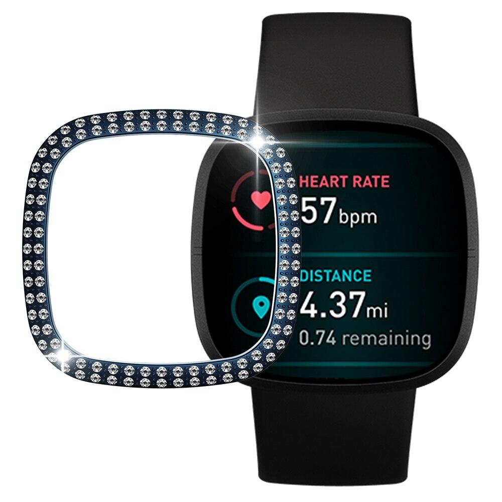 For Diamond Pc Case Fitbit Sense Versa 3 Watch Cover Bling Protective Shell Fitbit Versa3 Hard Bumper Accessories