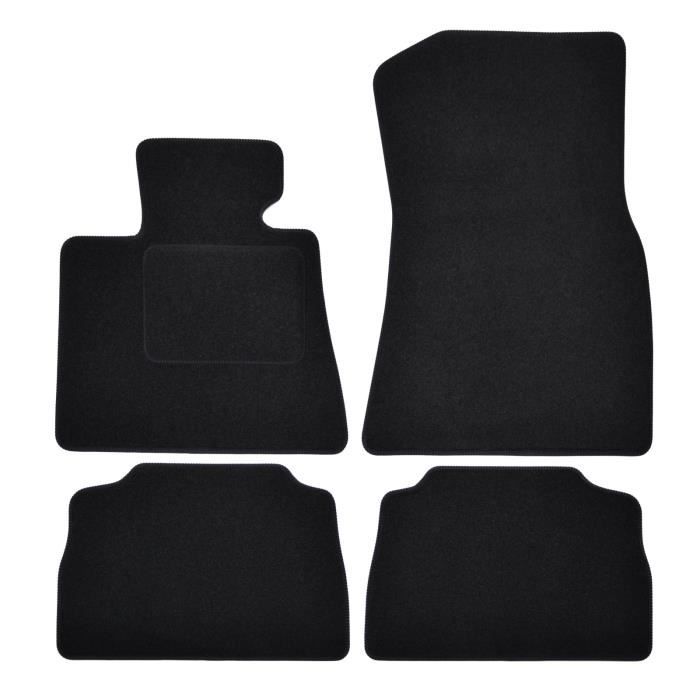 Tapis De Sol - BMW - X6 G06 - Velours Noir - 4 Pièces - Ajustement Précis