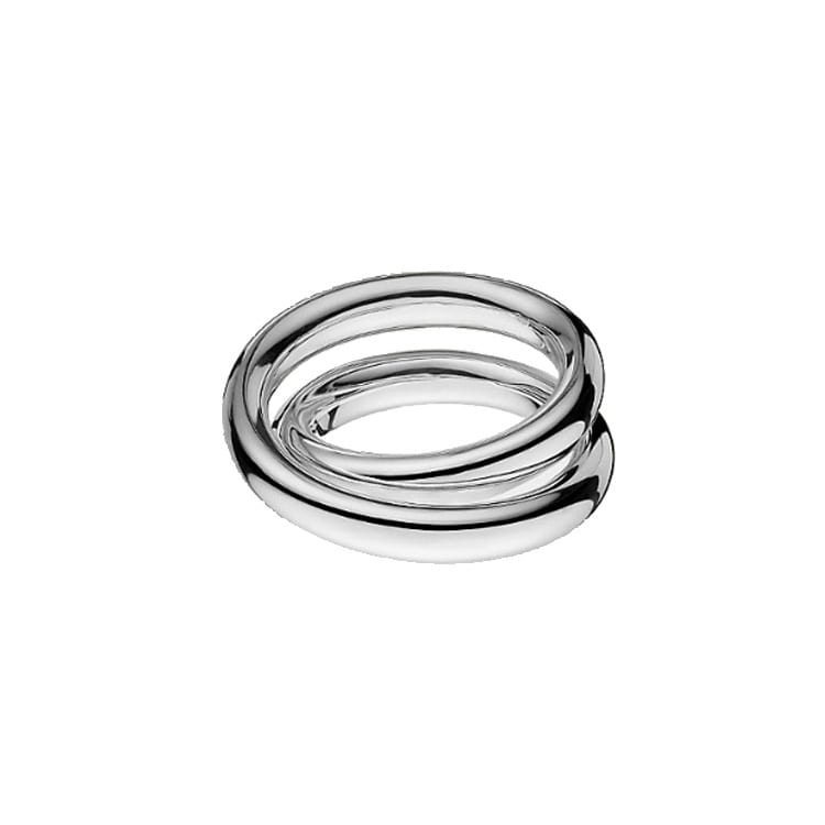 HERMES 925 Sterling Silver Rings Unisex Silver H104261B
