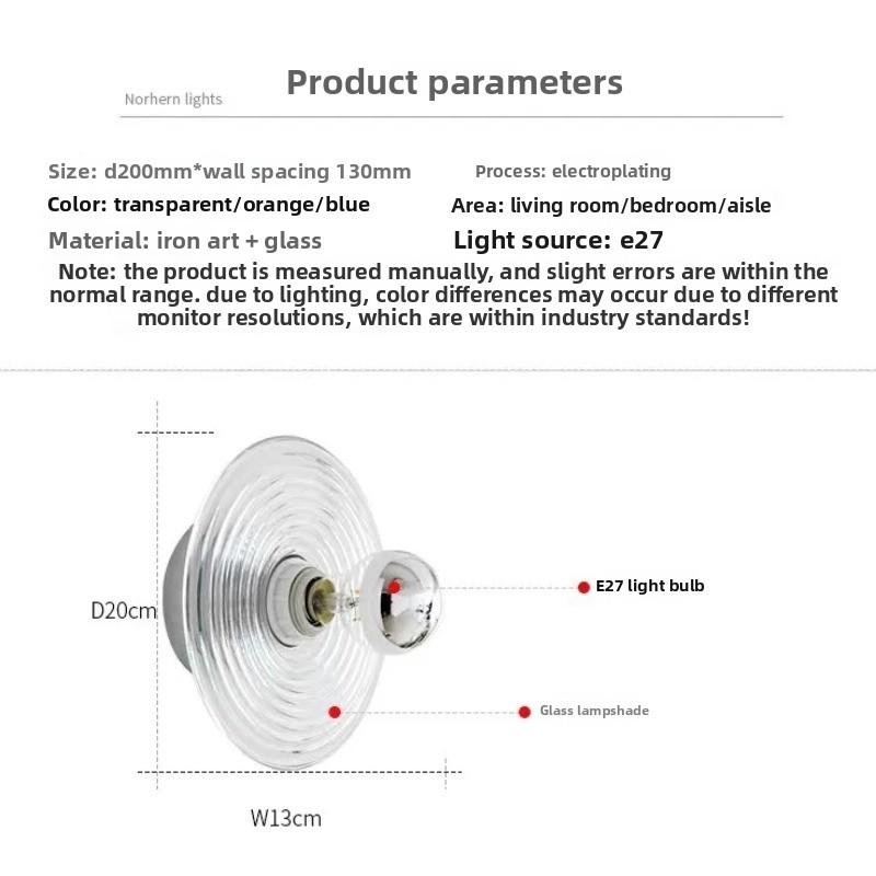Светодиодный настенный светильник с волнообразным стеклом для освещения спальни, прикроватной тумбочки, фона гостиной, кабинета, домашнего декора, амбиентные бра