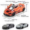 1:Масштаб 32 765LT Senna Игрушечная модель автомобиля Сплав Литье под давлением Двери открываются Оттянуть Назад Звук Свет Миниатюрные транспортные средства Подарок для мальчиков Коллекция