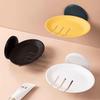 Настенная мыльница без сверления с дренажем и присоской