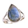 Natural Labradorite Gemstone 925 Solid Sterling Silver Jewelry Ring Size 7 J9s08