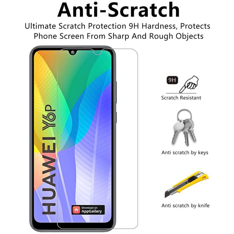 Защитное стекло 9H для Huawei Y6P, закаленное стекло на Huawei Y5P Y7P Y8S Y6S Y9S Y8P, переднее стекло, пленка