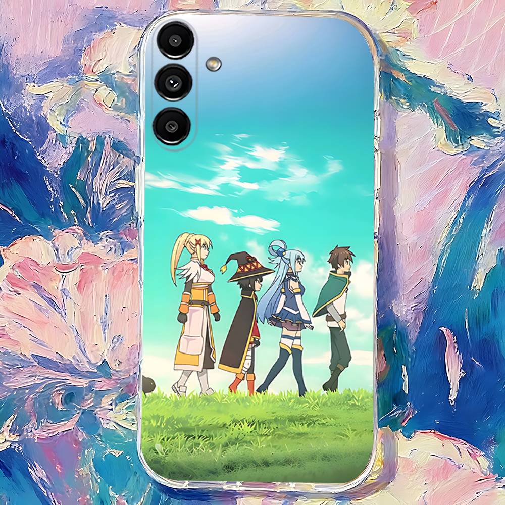 Чехол для телефона Megumin Anime K-KonoSuba для Samsung S24, S25, S30, S23, S21, S22, S20, S10, 5G, FE, lite, Plus, Ultra Прозрачный прозрачный чехол