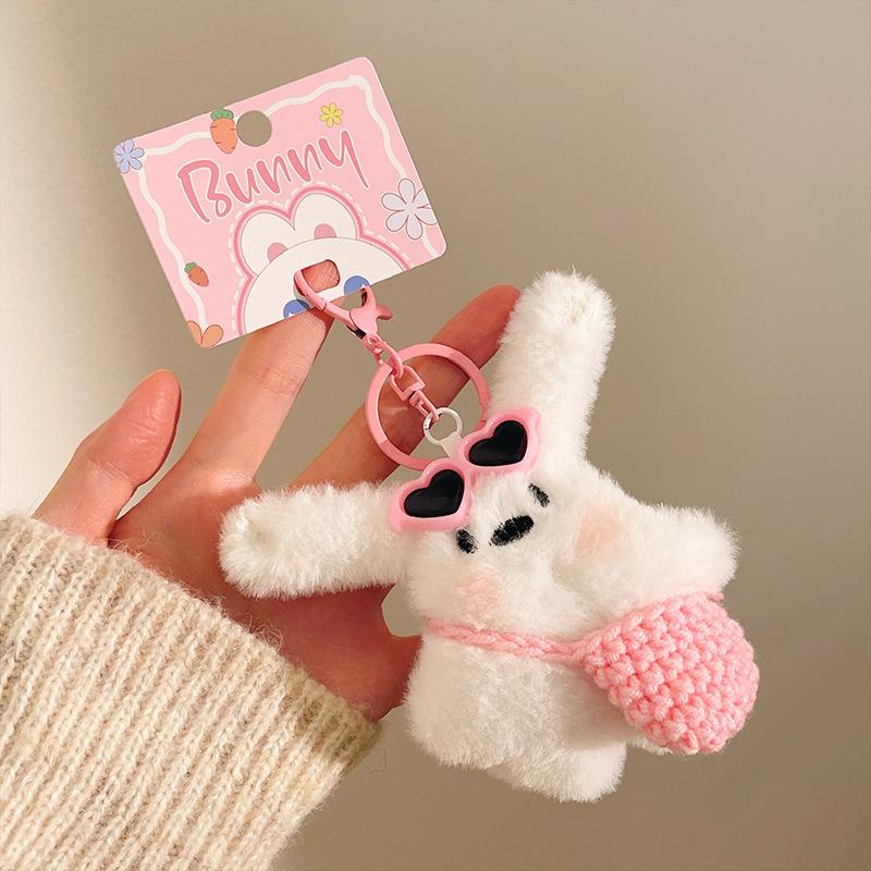 Blush Bunny Bag Keychain