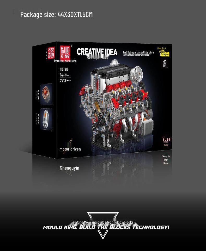 Yuxing Model King F488 V8 Двигатель Электрический Пульт Дистанционного Управления Строительные Блоки Игрушка