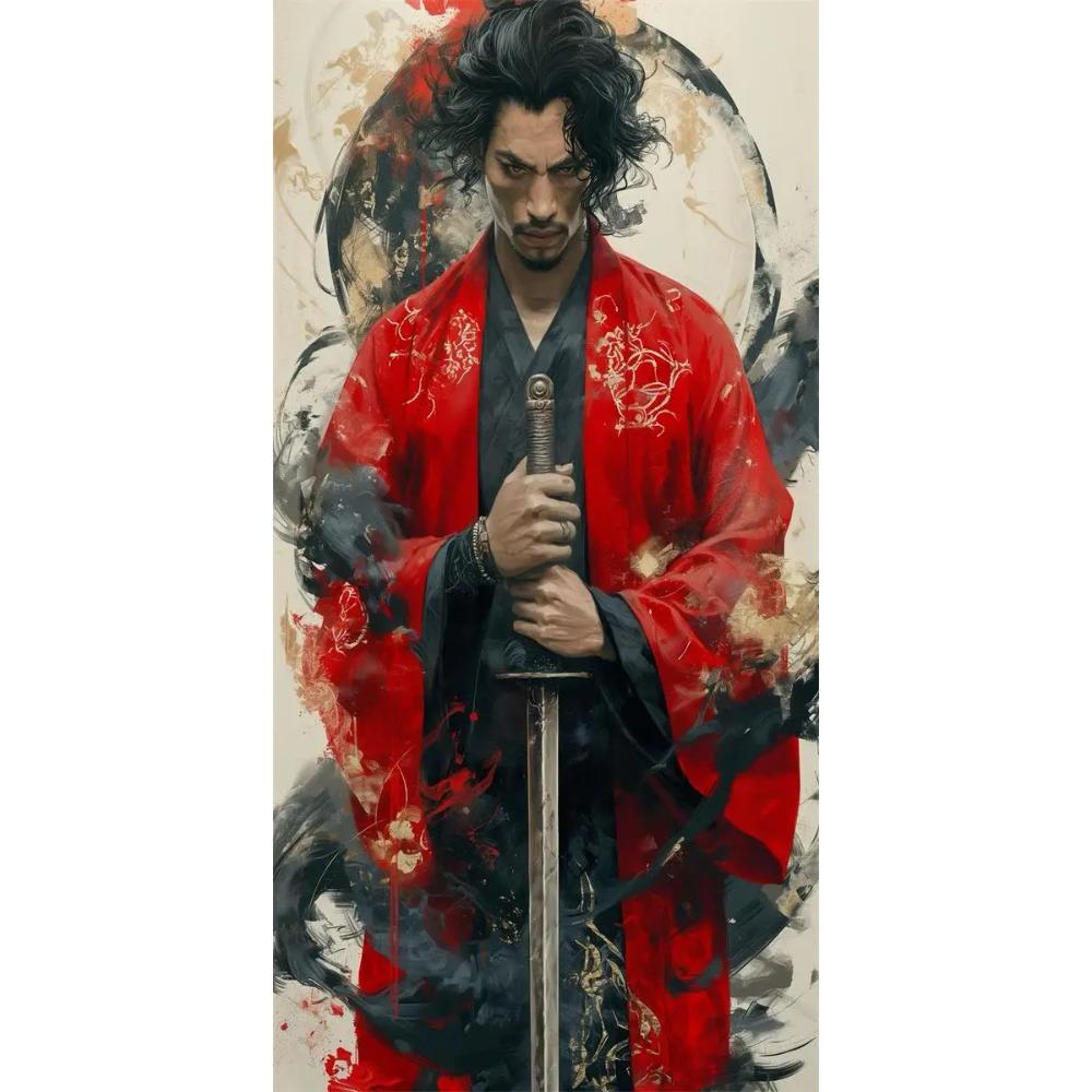 Vintage Japanese Art Geisha Samurai Poster Prints For Living Room Home Decor Sexy Woman And Warrior Canvas Painting Wall Art