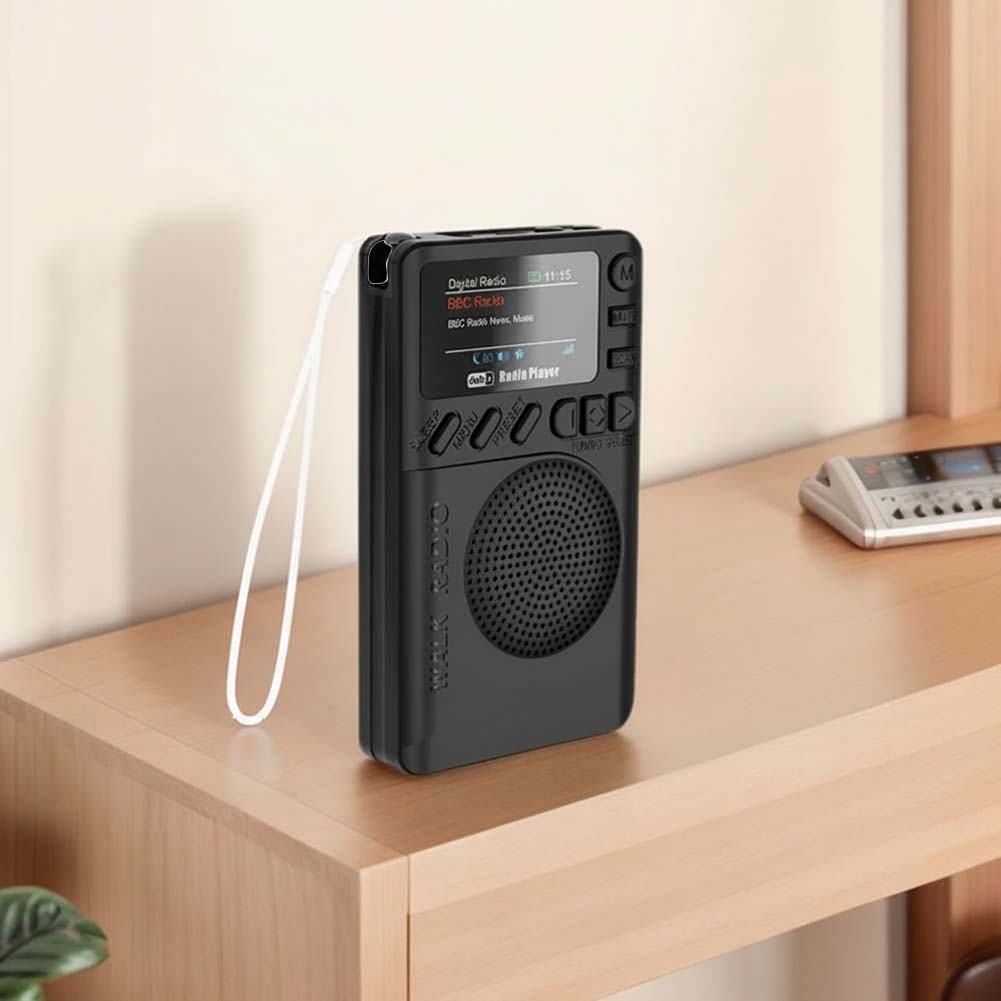 Портативный Радио Динамик Bluetooth MP3 Плеер Мини DAB FM Цифровое Радио Перезаряжаемое Радио для Бега Кемпинга Пеших Прогулок