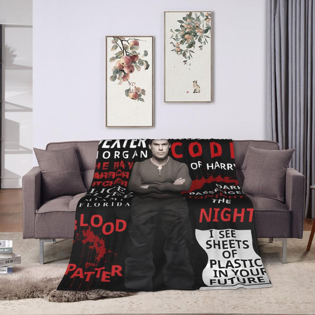 Dexter Soft Warm Blanket Child Plush Throw Blanket Street Trend Couch Chair Flannel Bedspread Sofa Bed Cover