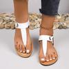 2024 Новые модные универсальные женские сандалии с открытым носком, однотонная верхняя одежда, повседневная пляжная женская обувь с большим пальцем, летняя обувь Zapatos
