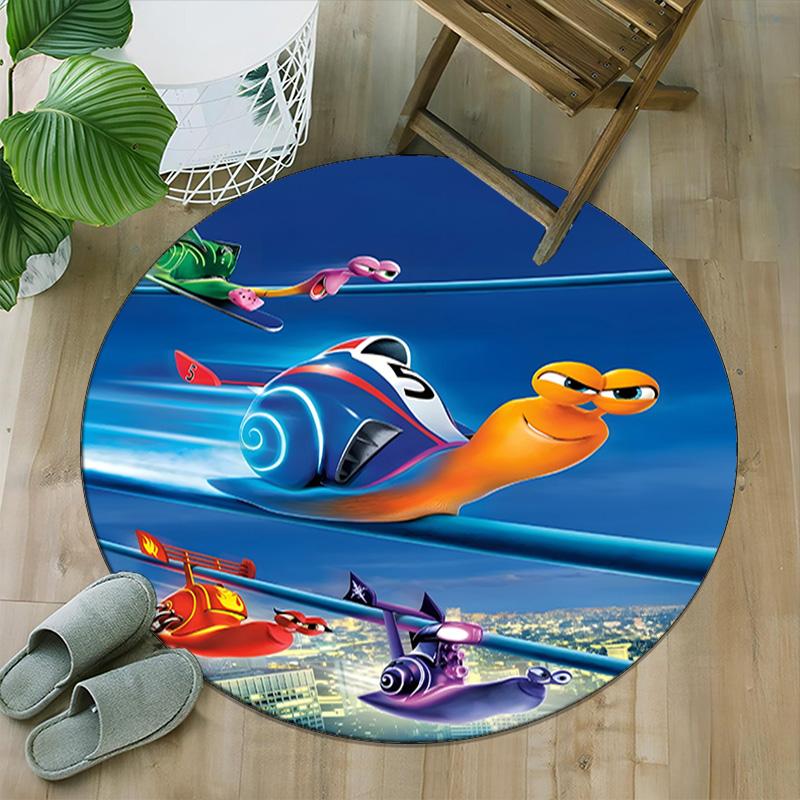 1pc TURBO2 Carpet, Round Rug, Comfortable, Suitable for Entryways, Living Rooms, Office, And Bedrooms, Christmas Decoration