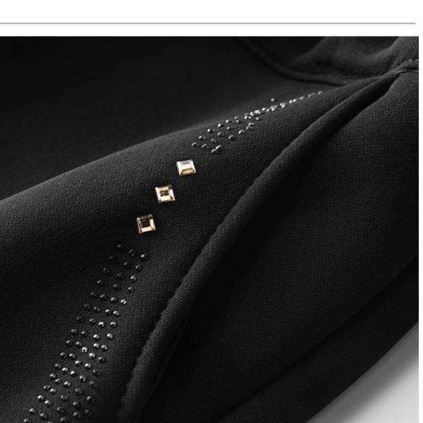 Зимние утепленные черные брюки, свободные, утолщенные, свободные, теплые, из овечьей шерсти, хлопковые брюки для мам, брюки для женщин среднего и пожилого возраста, размер плюс 7XL