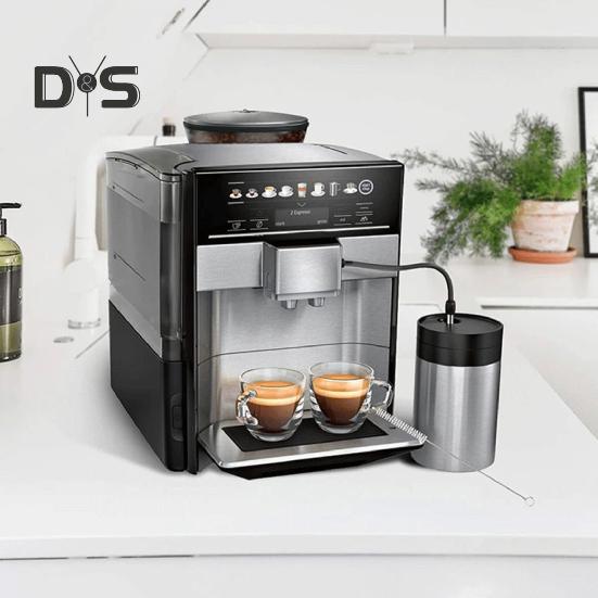 1 комплект практичных наборов для чистки кофемашины, устойчивая к низким температурам уникальная молочная трубка из нержавеющей стали и набор аксессуаров для чистящей щетки