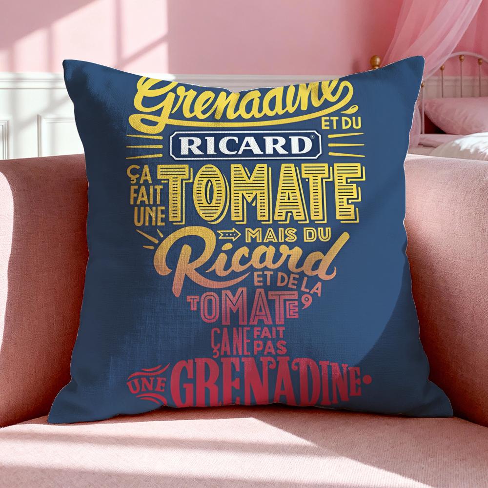 Beverage RRichards Drink Cushion Cover Breathable Linen Pillowcase Summer Odorless EcoFriendly Invisible Zipper Washable