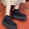 2024 New Womens Snow Boots Casual Slip-On Women's Platform High Heels Botas Femininas Plush Warm Suede Design Winter Ankle Boots