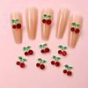 Многоцветные стразы для нейл-арта «Вишня» в японском стиле - Суперблестящие, с капельным маслом, металлическая декорация из сплава