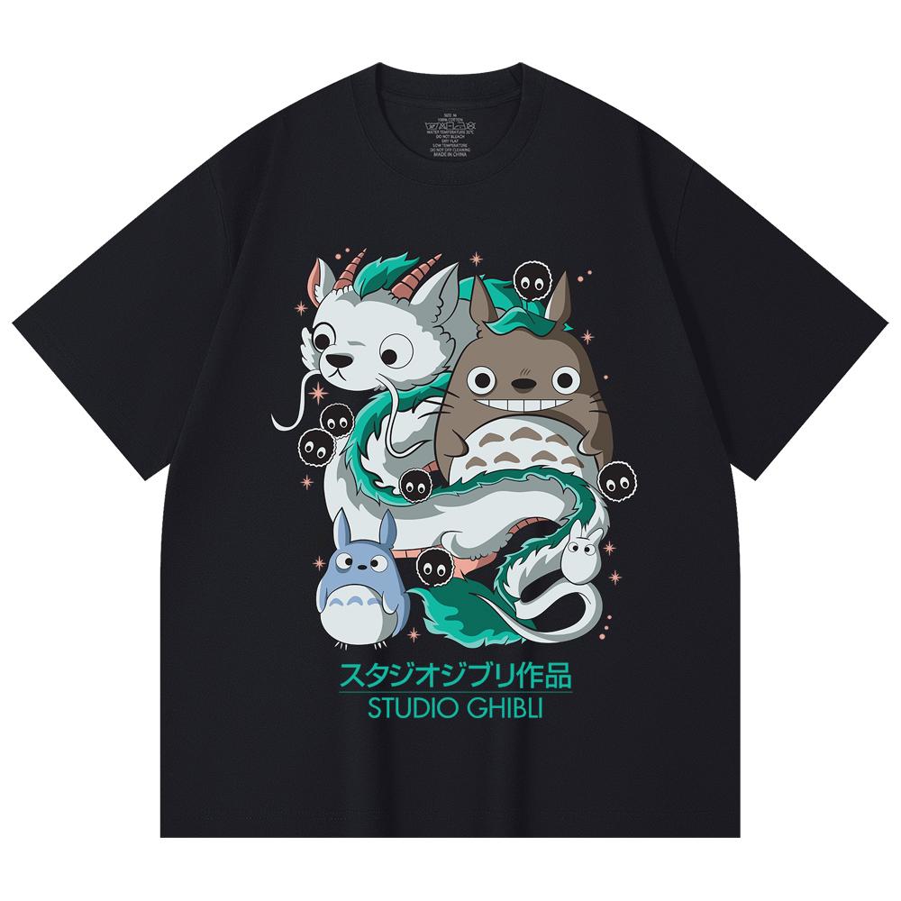 230 Gsm 100% Cotton Ghibli V7 Print Unisex Heavy Cotton T Shirt