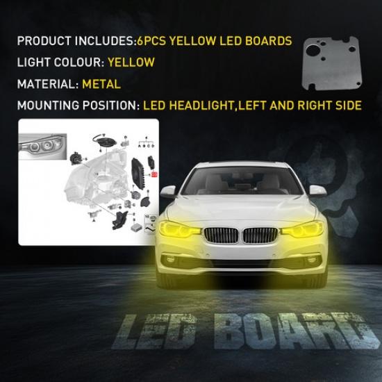 For BMW F30 F31 LCI 330i 340i 320i 328d 328i 330e Angel Eye DRL LED Board Amber