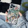 Акварельный пейзаж Чехол для телефона для iPhone 17 17E 16 16E 15 14 13 12 11 Air Pro Max Plus Прозрачный Мягкий ТПУ Анти-желтеющий Чехол