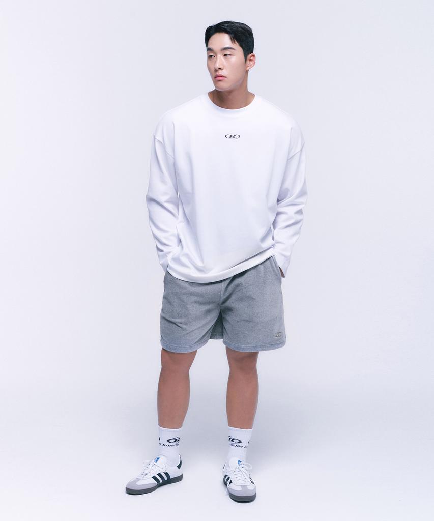 BORN TO WIN Silver B Over Fit Longsleeve [White]