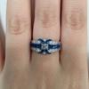Stylish Women Ring with Letter X Fashion Blue with Micro Paved Ladies Ring Daily Accessories Lots&Bulk