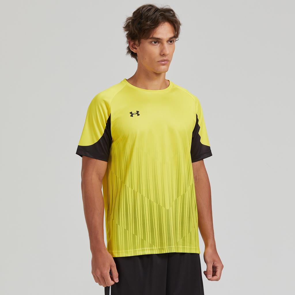 Under Armour Dopamine Minimalist Logo Print Fitness Running Cycling Crew Neck Short Sleeve T-Shirt Unisex Tops Yellow 24500507-790