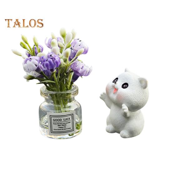 2 шт. комплект украшений для зеркала заднего вида автомобиля, симпатичная мини-ваза для цветов в виде кролика, украшения для приборной панели, аксессуары для салона автомобиля для женщин