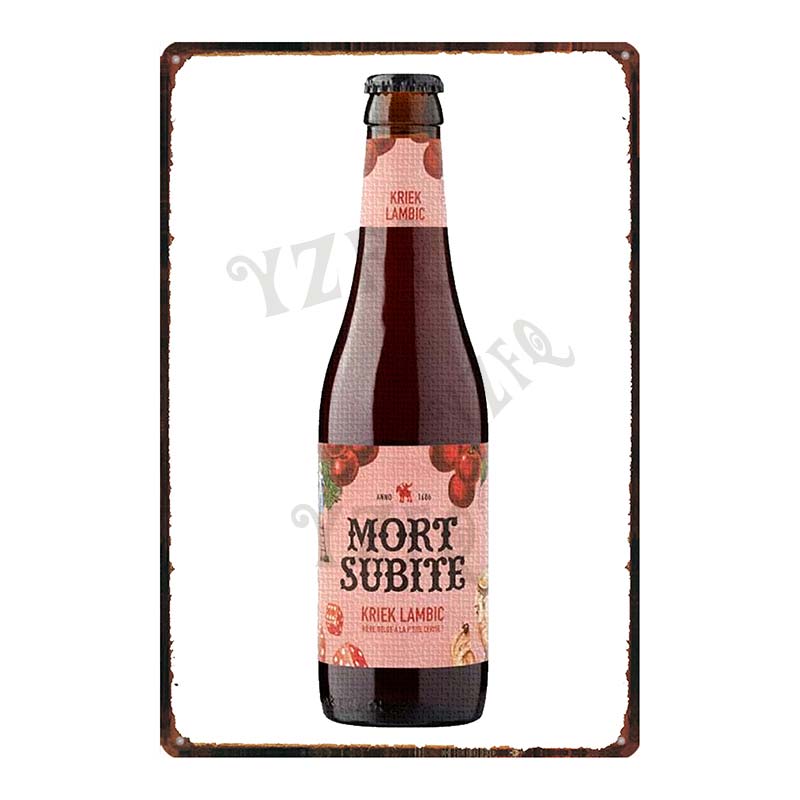 Металлическая жестяная табличка Beer Paix Dieu Mort Subite Ретро-постер Affligem Для стены Бар Паб Искусство Кухня Кофе Домашний декор 30X20СМ DU-8499B