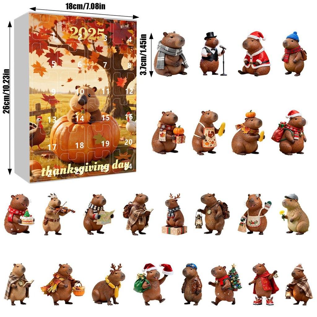 Серия «Обратный отсчет до Рождества» Акриловый подвесной календарь из 24 частей для сезонного подарка