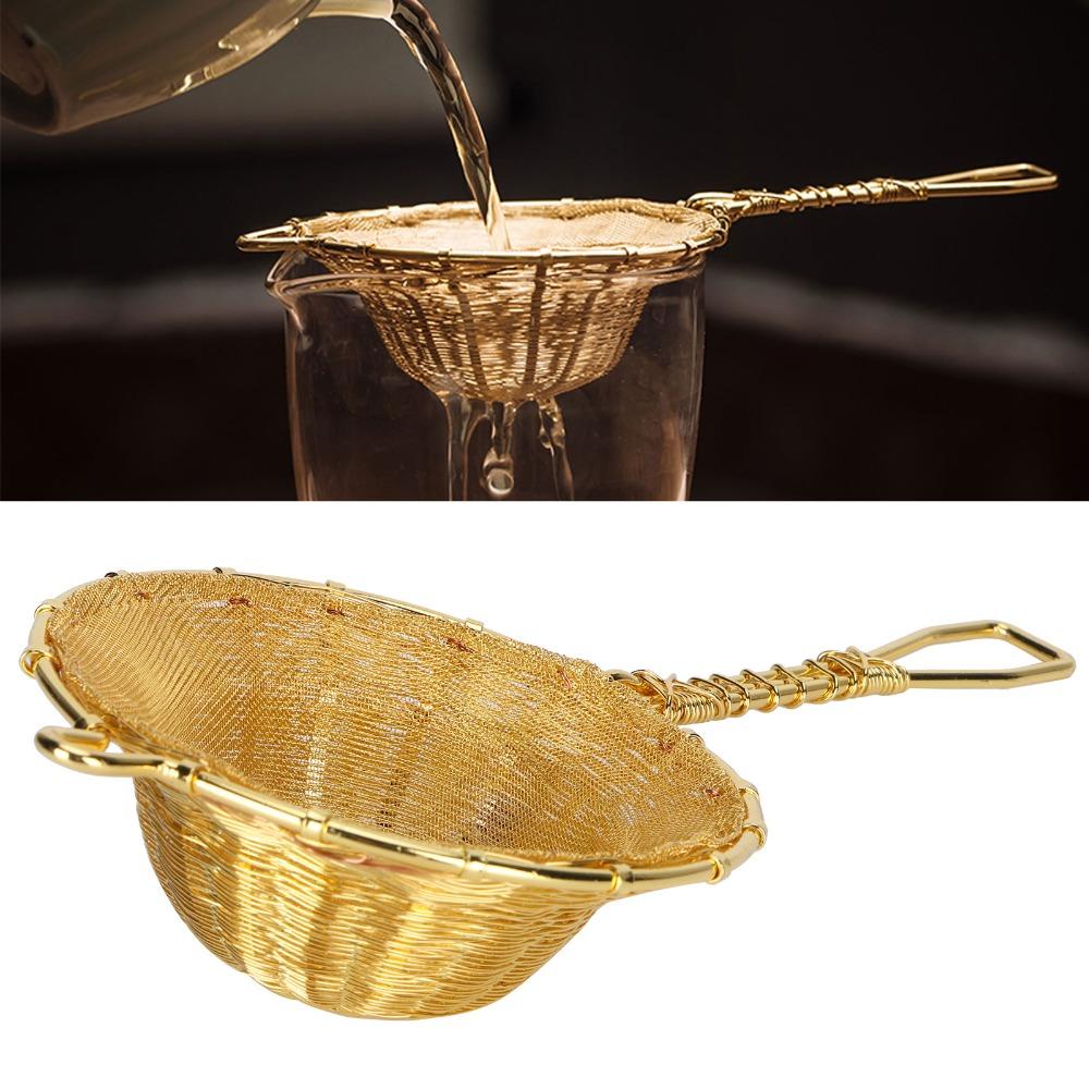 Long Handle Design Tea Infuser Strainer Hand Made Copper Tea Infuser Loose Leaf Brewing