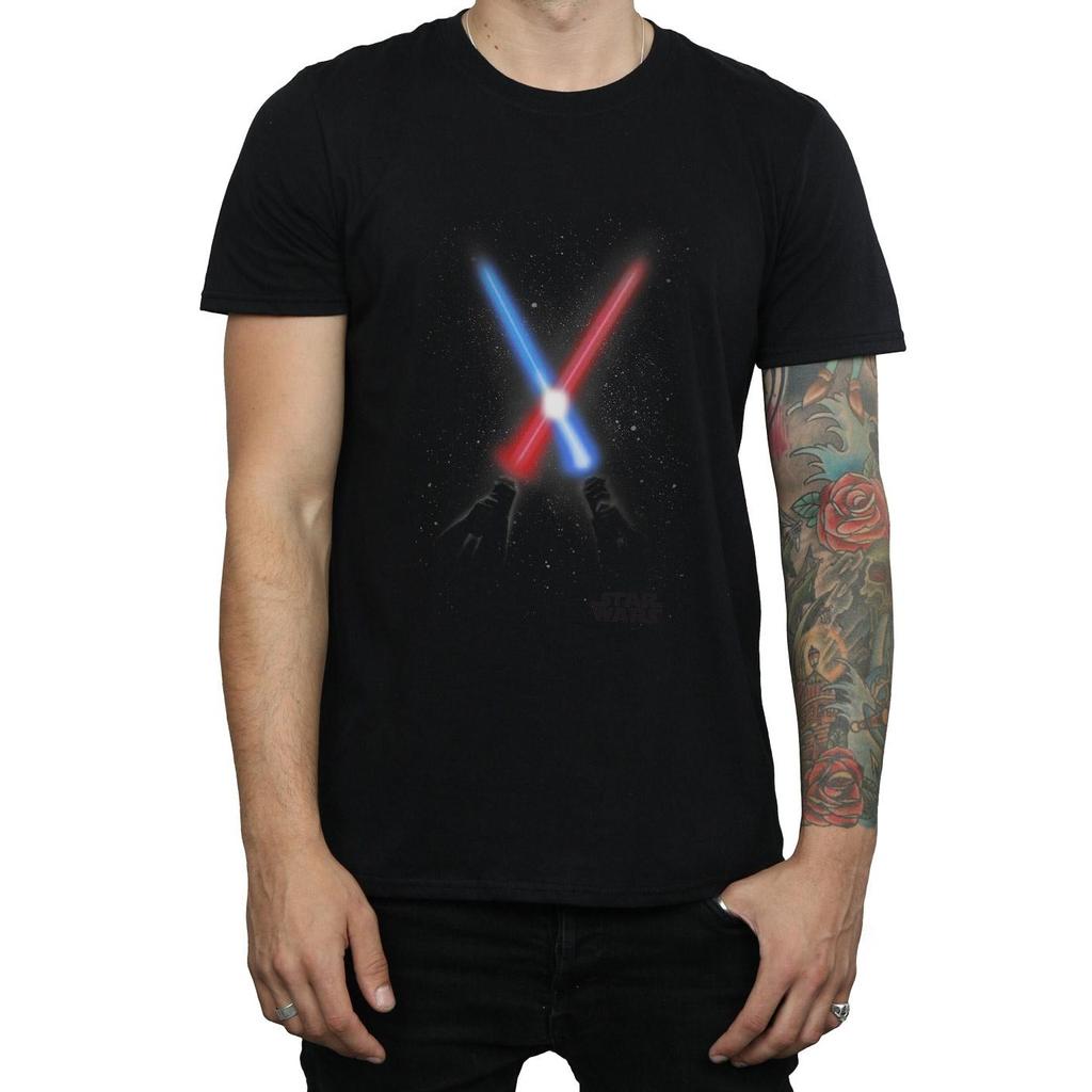 Star Wars Mens Crossed Lightsabres T-Shirt