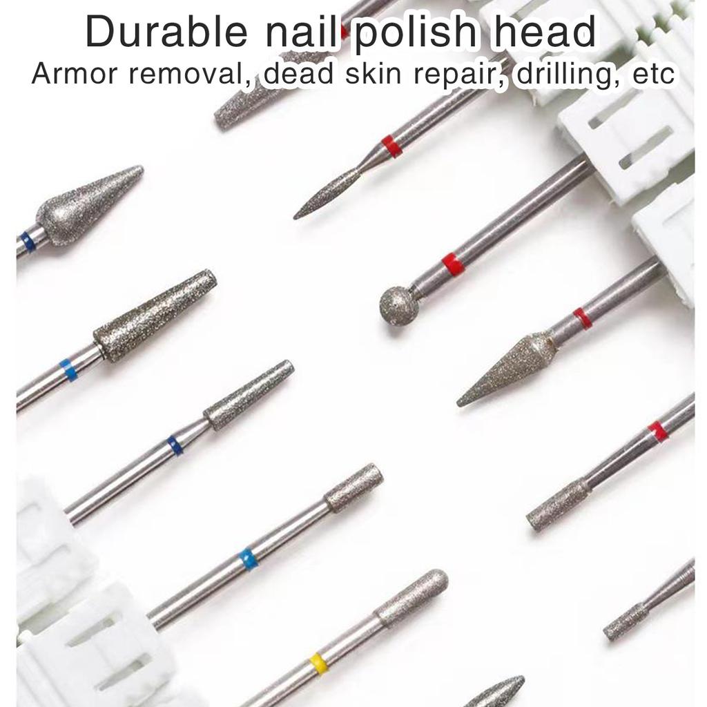 Алмазные насадки для ногтей, фреза для ногтей, быстрое удаление кутикулы, акриловый или твердый гель-лак для ногтей, машинка для маникюра и дизайна ногтей