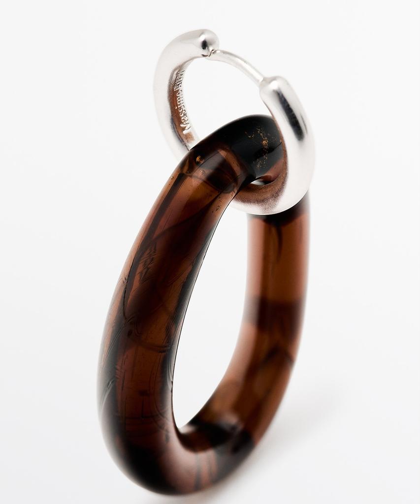 Стеклянные серьги-кольца Massimo Dutti