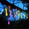 Water Droplets Solar String Lights Waterproof Outdoor 6M 30LED Solar Garland Lamp Decoration Christmas Wedding Party Garden