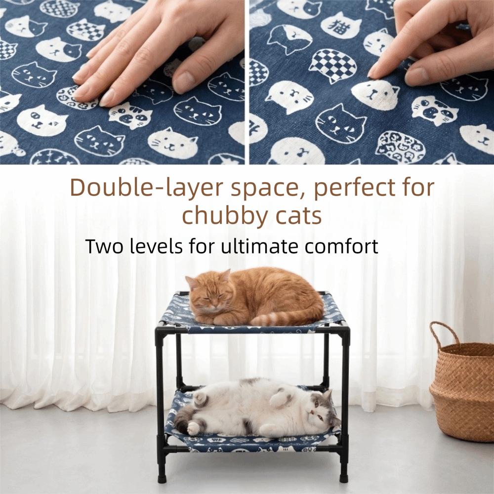 Moisture-Proof Elevated Pet Bed Removable Pet Cot Bed Sturdy Frame Pet Camp Bed Indoor Use