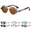 Fashion Round Hip Hop Steampunk Sunglasses Men's Metal Outdoor Sports Driving Sunshade Non-polarized Glasses
