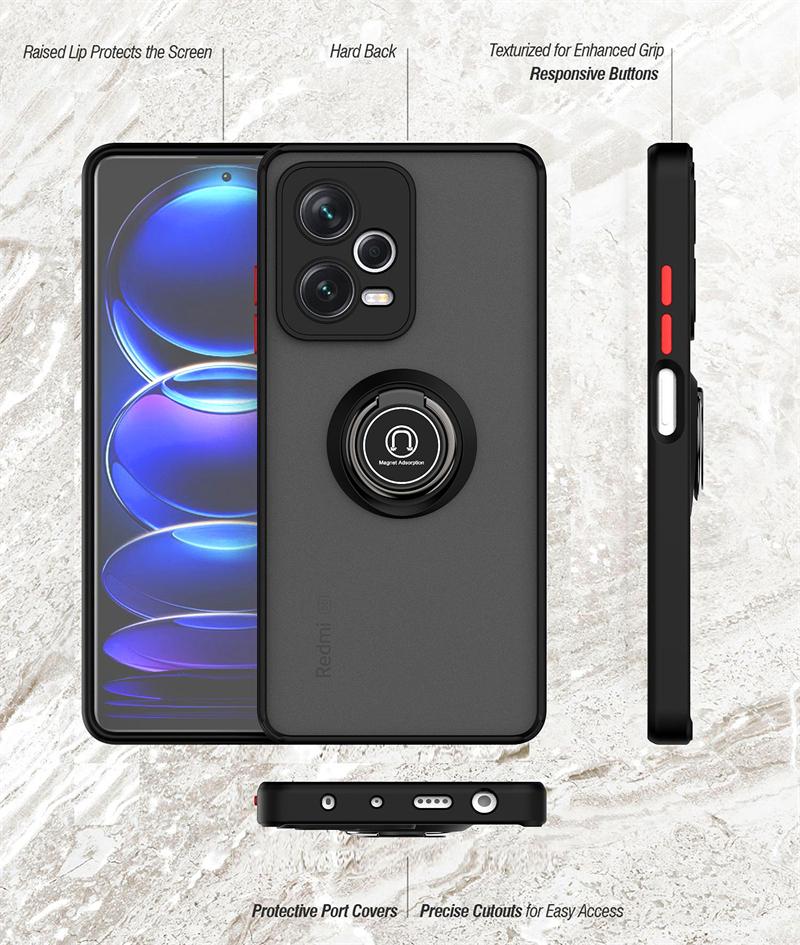 Для Redmi Note 12 Pro 5G Чехол Note12 Магнитное кольцо-подставка-держатель Чехлы для телефонов для Xiaomi Redmi Note 12 Pro+ Plus Armor Back Cover