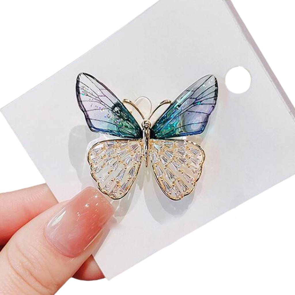 Sparkling Rhinestone Butterfly Brooch Sophisticated Butterfly Brooch Lapel Pin Jewelry for Gifting and Personal Style
