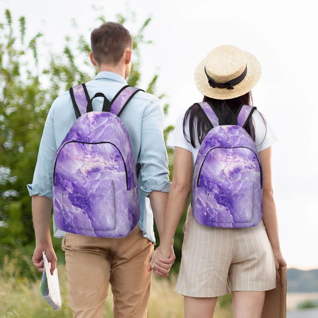 МРАМОР - ФИОЛЕТОВЫЙ Рюкзак Горячая Распродажа Daypack Большая Вместимость Мальчики Девочки Сумка для Книг Школьная Сумка Наплечные Сумки для Мужчин Женщин