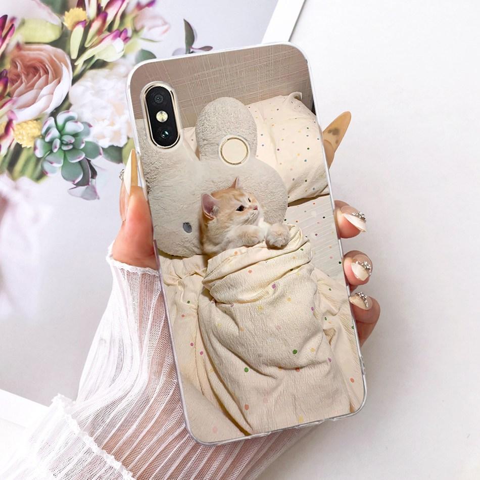 For Xiaomi Redmi Note 6 Pro Cute Flower Butterfly Cat Painted Case For Redmi Note6 Soft Silicone TPU Phone Cases