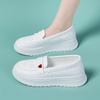 Hollow-out Summer Heightening Medical Nurse Shoes Women's Soft Sole Breathable Thick Sole Not Tired Feet Work White Shoes
