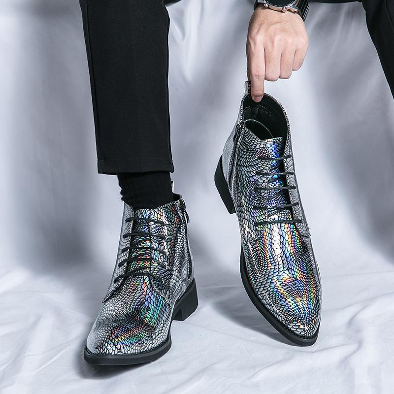 Fashion Men's Classic Retro Chelsea Boots Mens British Fashion Trends Leather Ankle Boot Mens Casual Short Boots Street Party Plus Sizes