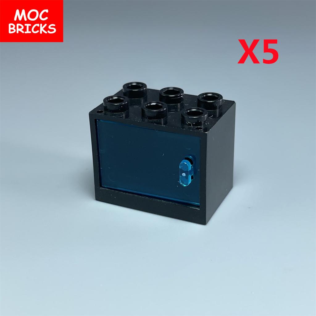 Коробка-шкафчик для кубиков MOC Контейнер 2x3x2 Шкафы Собираемые Частицы 4532 4533 Городской Дом Строительные Кирпичики Детали