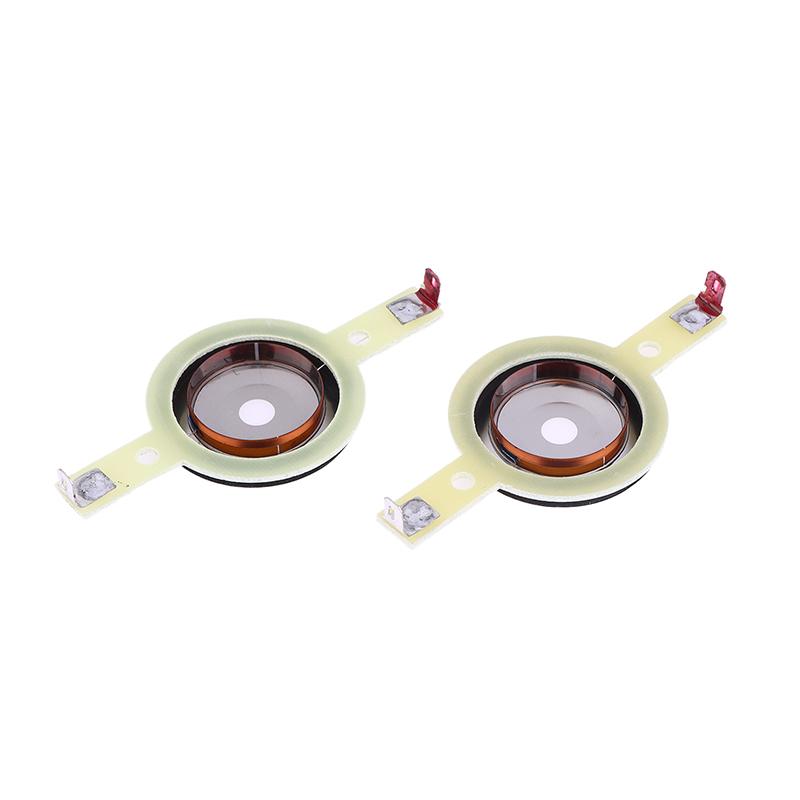 2Pcs 25.4Mm Tweeters Voice Coil Round Speaker Treble Coil Horn Titanium Film Copper Clad Alumium Diaphragm Repair Parts