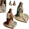 Resin Virgin Mary Rosary Holder Jesus Necklace Storage Holder Prayer Rosary Holder  Office
