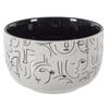 [A1456] - Ceramic Bowl 'Arty' Black White - 12x7 Cm