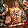 Christmas Glitter Ribbon Green Red Polka Dot Ribbon Christmas Tree Decoration DIY Craft Bow Wreath 2.5 Inch X 5 Yards