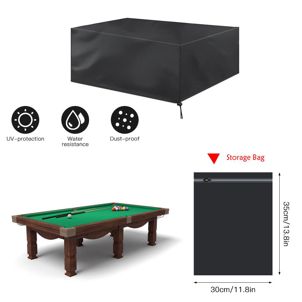9ft Waterproof Billiard Table Cover Folding Pool Table Cover Dustproof Cover Moisture Resistant Durable Oxford