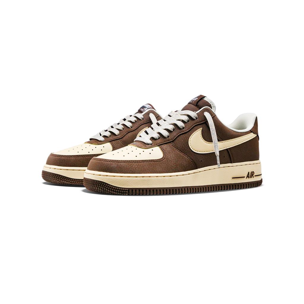 Nike Air Force 1 Mocha Drip Abrasion Resistant Abrasion Resistant Low top Skateboard Shoes Unisex Brown Yellow FZ3592-259(Team81VMocha Drip)